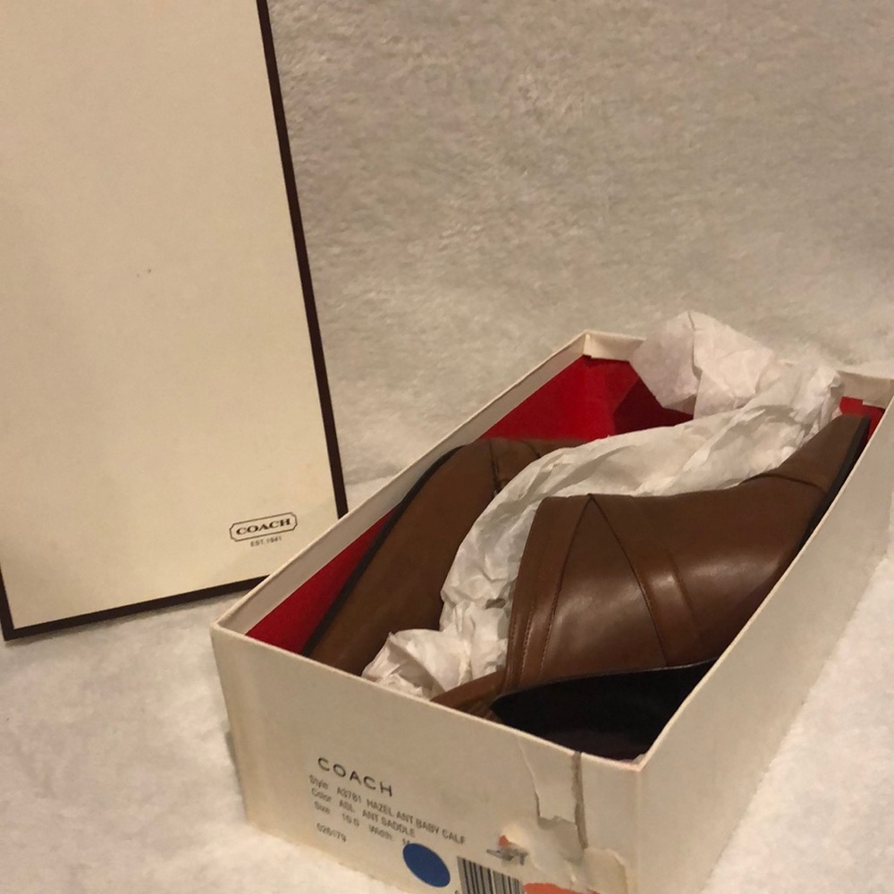 Coach Size 10 Brown Heels With Box Barely Worn